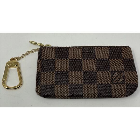 NEW LOUIS VUITTON Key Pouch Cles Damier Ebene Coin Card Wallet HOT GIFT - Picture 4 of 13